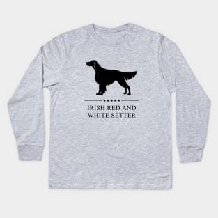 Irish Red and White Setter Black Silhouette Kids Long Sleeve T-Shirt